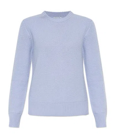 Bottega Veneta Long-sleeved Sweater In Blue