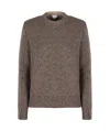 Bottega Veneta Grey Round Neck Pullover In Brown