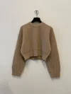 Bottega Veneta Long-sleeved Sweater In Brown