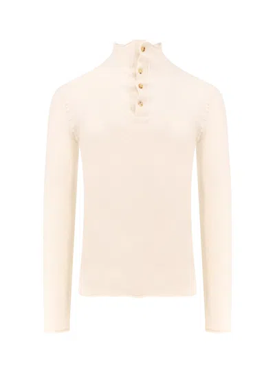 Bottega Veneta Long-sleeved Sweater In White