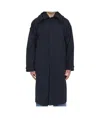 Bottega Veneta Nylon Blend Trench Coat With Buttoned Cuffs In Black