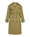 Bottega Veneta Mens Double-breasted Wool Trench Coat Algae In Green