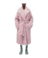 Bottega Veneta Manteau En Shearling In Pink