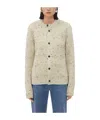 Bottega Veneta Oversized Ribbed-knit Wool Cardigan In Nude
