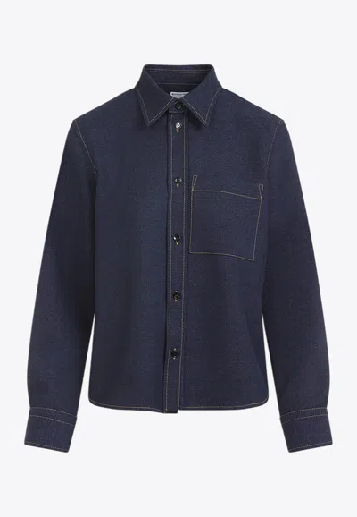 BOTTEGA VENETA LONG-SLEEVED WOOL SHIRT