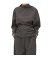 Bottega Veneta Long-sleeved Wool Top In Black