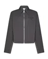 Bottega Veneta Long-sleeved Zipper Casual Jacket In Gray