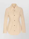 Bottega Veneta Long Sleeves Pointed Collar Jacket With Front Pocket