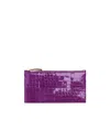 Bottega Veneta Long Zipper Card Bag In Purple