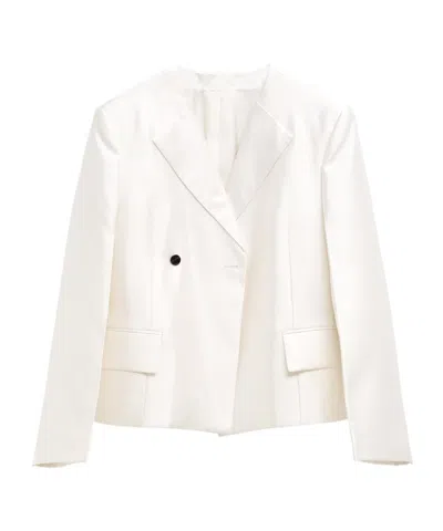 Bottega Veneta Long-sleeve Blazer In White