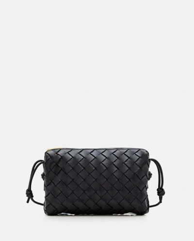Bottega Veneta Loop Baguette Leather Shoulder Bag In Black