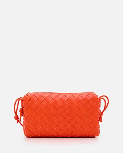 Bottega Veneta Loop Baguette Leather Shoulder Bag In Orange