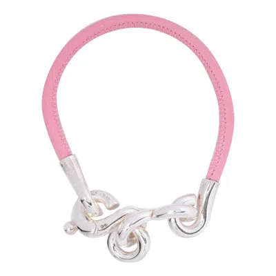 Bottega Veneta Loop Bracelet In Pink
