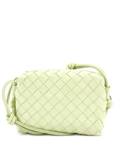 Bottega Veneta Loop Crossbody Bag Intrecciato Nappa Mini (authentic Pre-loved) In Green