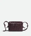 Bottega Veneta Brown Mini Loop Camera Bag In Burgundy