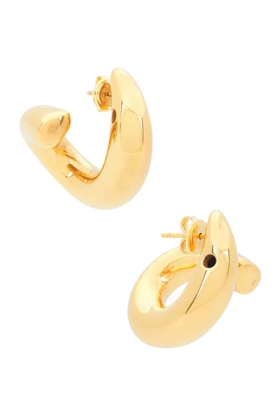 Bottega Veneta Loop Earrings In Gold