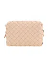 Bottega Veneta Loop Intrecciato Crossbody Bag In Nude