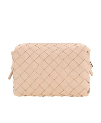 Bottega Veneta Loop Intrecciato Crossbody Bag In Pink