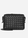 Bottega Veneta Large Loop Intrecciato Leather Shoulder Bag In Black