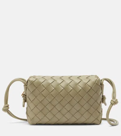 Bottega Veneta Loop Mini Leather Camera Bag In Green
