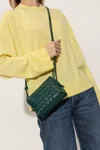 Bottega Veneta Mini Loop Intrecciato Leather Shoulder Bag In Green