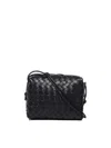 Bottega Veneta Small Loop Crossbody Bag In Black