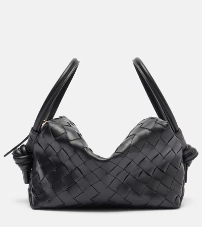 Bottega Veneta Loop Small Leather Tote Bag In Black