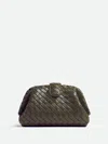 Bottega Veneta Lauren 1980 Small Intrecciato Leather Clutch In Green