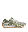 Bottega Veneta Orbit Metallic Net Runner Sneakers In Grey