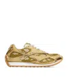 Bottega Veneta Orbit Metallic-effect Sneakers In Yellow