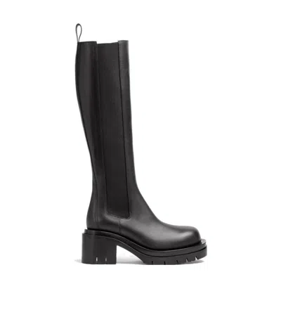 Bottega Veneta Lug 70mm Knee-length Boots In Black