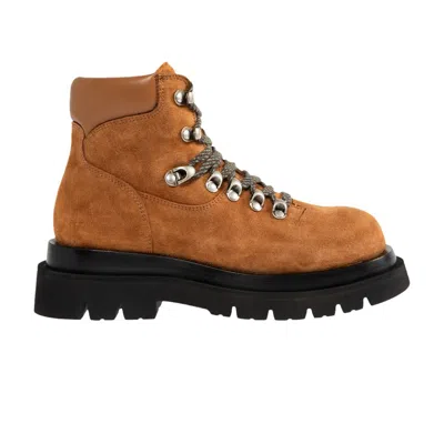 Pre-owned Bottega Veneta Lug Boot 'caramel' | Tan | Men's Size 41 In Brown