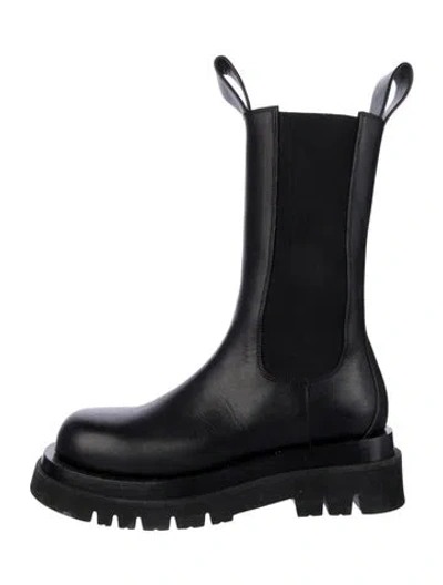 Pre-owned Bottega Veneta Lug Chelsea Boot Leather Chelsea Boots In Black