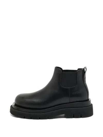Pre-owned Bottega Veneta Lug Combat Chelsea Boots In Black