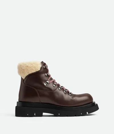 Bottega Veneta Lug Hiking Ankle Boot In Brown