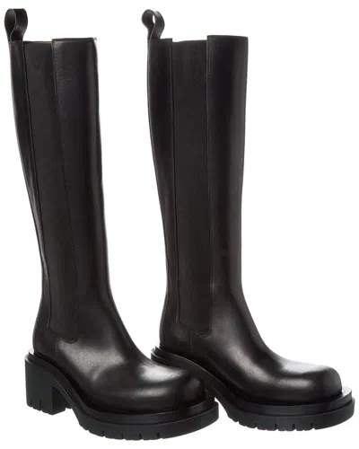 Bottega Veneta Lug Leather Boot (authentic Pre-loved) In Black