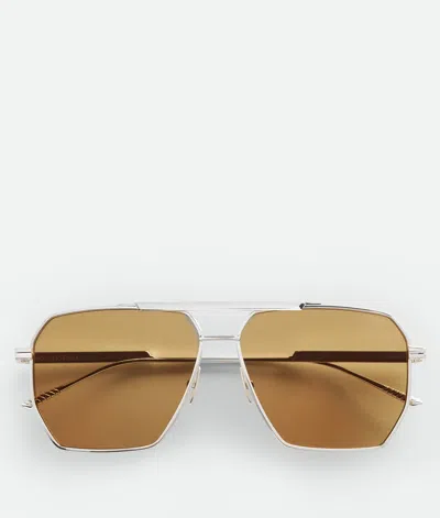 Bottega Veneta Lunettes De Soleil Aviateur Classic In Brown