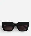 Bottega Veneta Classic Square Sunglasses In Black