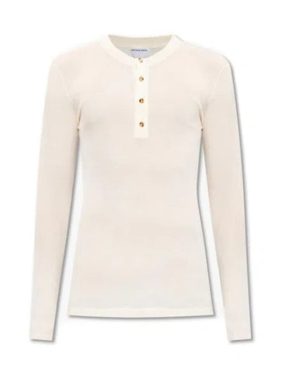 Bottega Veneta Luxurious Ribbed-knit Cotton Top For Men In White