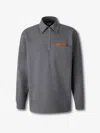 Bottega Veneta Mens Dark Grey Melange Melange Long-sleeve Cotton Polo Top Xl In Gray
