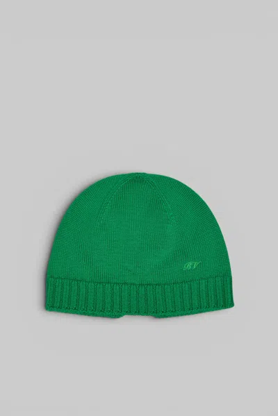 Bottega Veneta Lw Classic Wool Knit Beanie In Green
