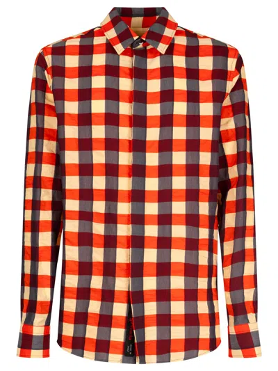 Bottega Veneta Camicia In Cotone Macro Gingham 3d In Multicolor
