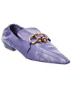 Bottega Veneta Madame Leather Loafer In Purple