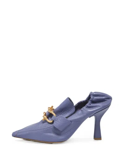 Pre-owned Bottega Veneta Madame Leather Pumps In Purple