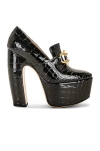 Bottega Veneta Madame 145 Crocodile-effect Leather Platform Pumps In Black