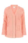 Bottega Veneta Women Pink Chenille Cardigan In Pink