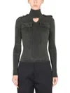 Bottega Veneta Cut-out Ribbed Knit Top In Green