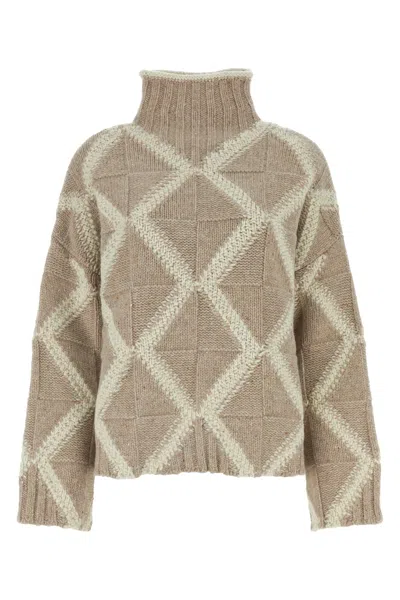 Bottega Veneta Desert Soapstone Lea Sweater In Neutral