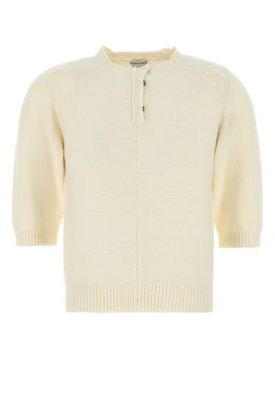 BOTTEGA VENETA MAGLIONE IN LANA AVORIO  DONNA