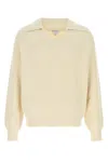 Bottega Veneta Maglione In Misto Cotone Crema Uomo